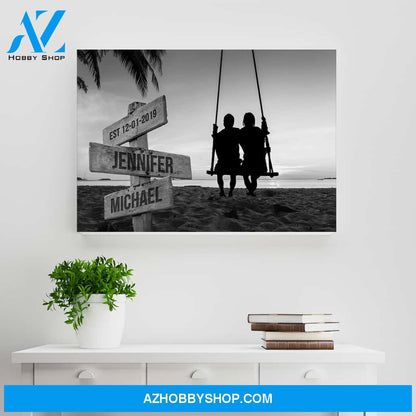 Couple Swing Names Premium Canvas