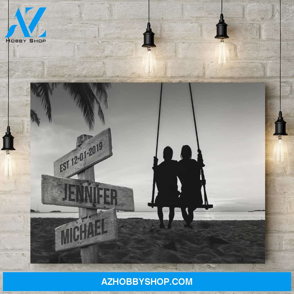 Couple Swing Names Premium Canvas