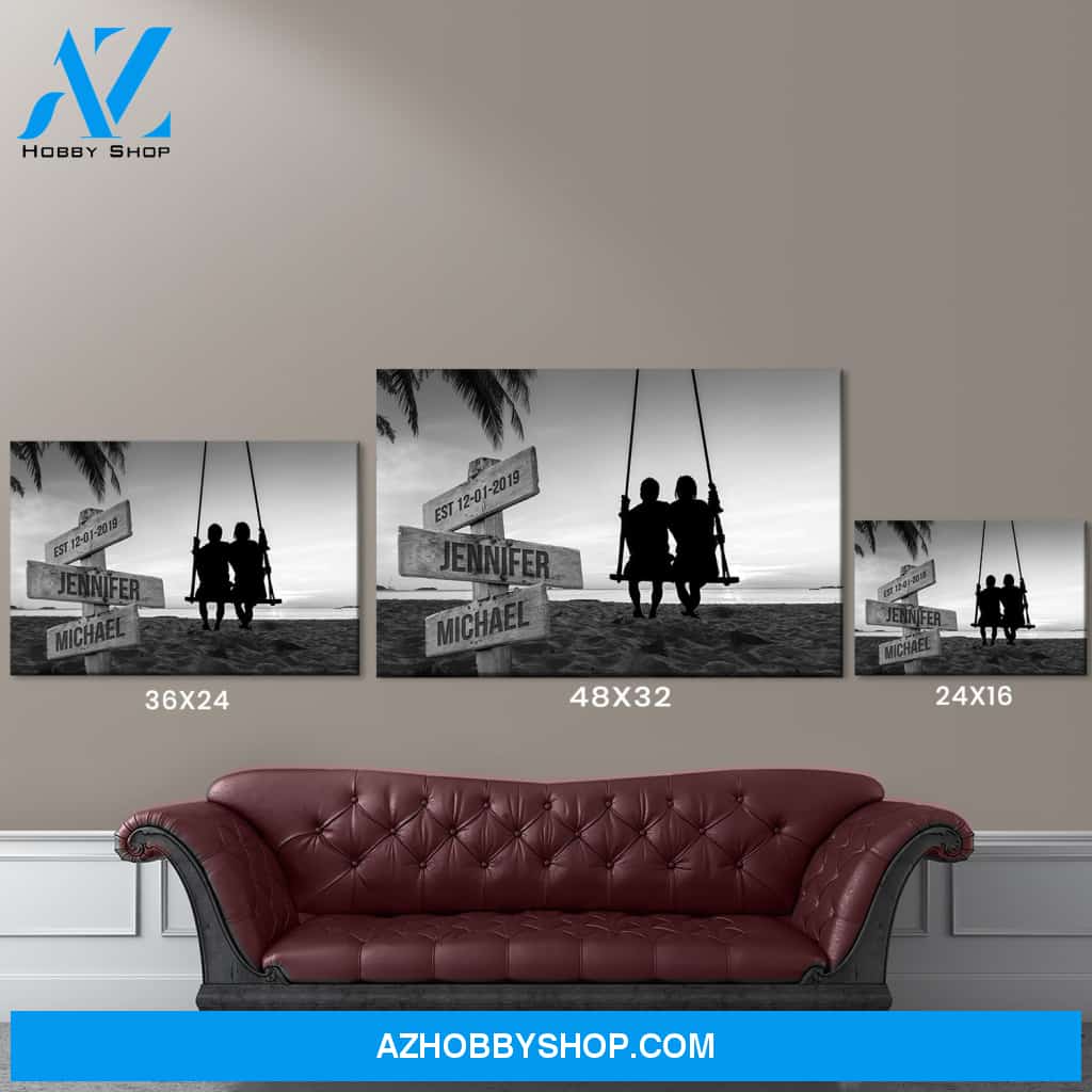 Couple Swing Names Premium Canvas