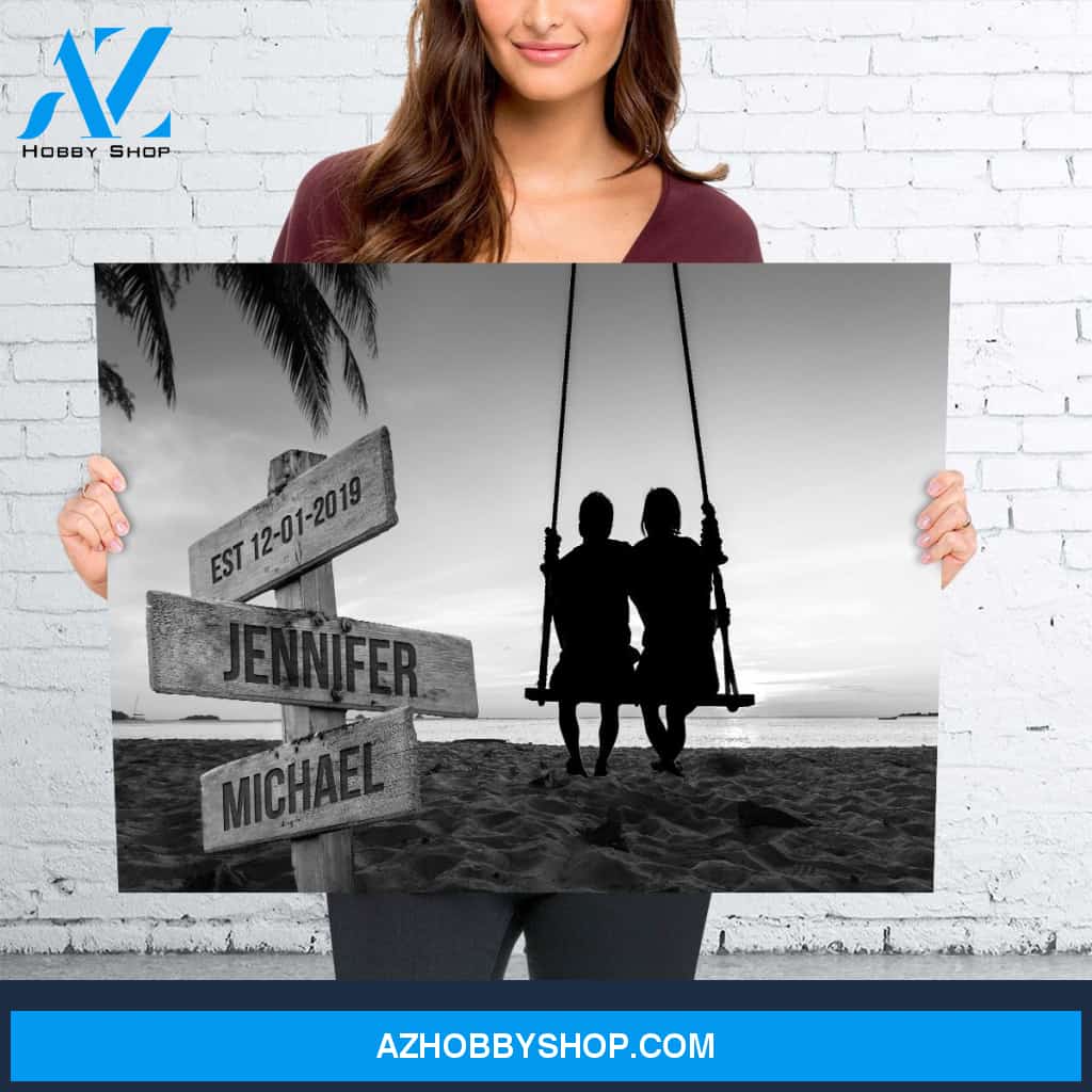 Couple Swing Names Premium Canvas