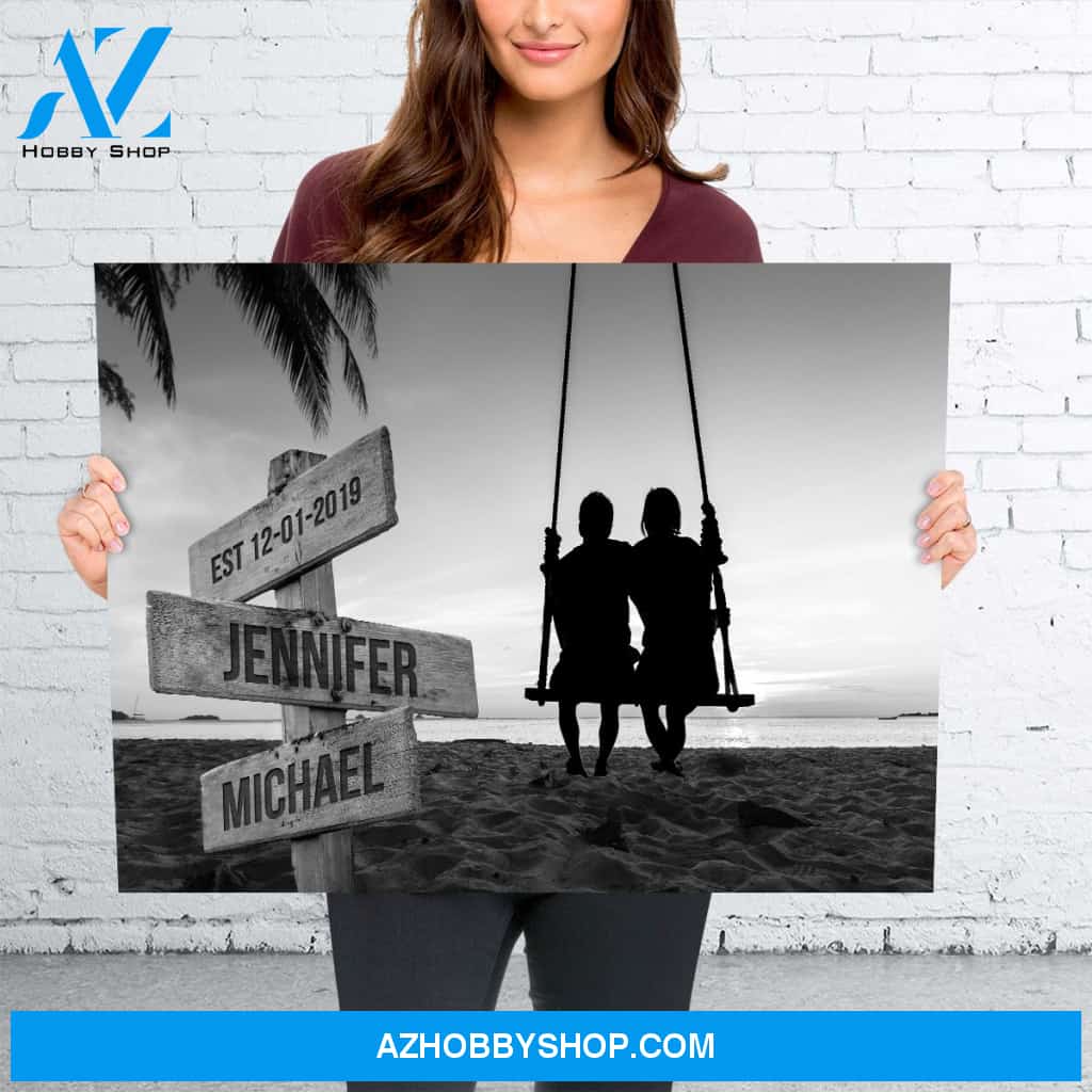 Couple Swing Names Premium Canvas