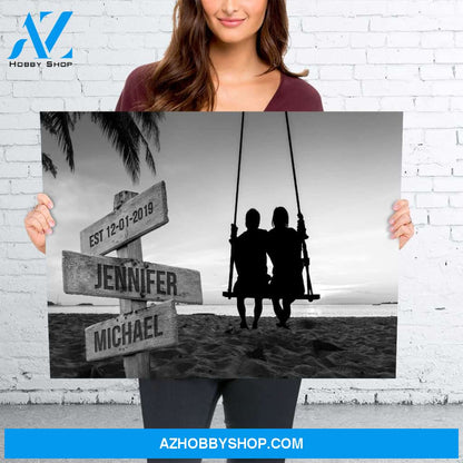 Couple Swing Names Premium Canvas