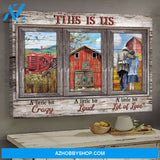 Couple - This is us A little bit crazy A lot of love - Landscape Canvas Prints - Wall Art