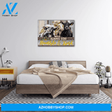 Cow Always Stay Humble And Kind Canvas Wall Art, Wall Decor Visual Art
