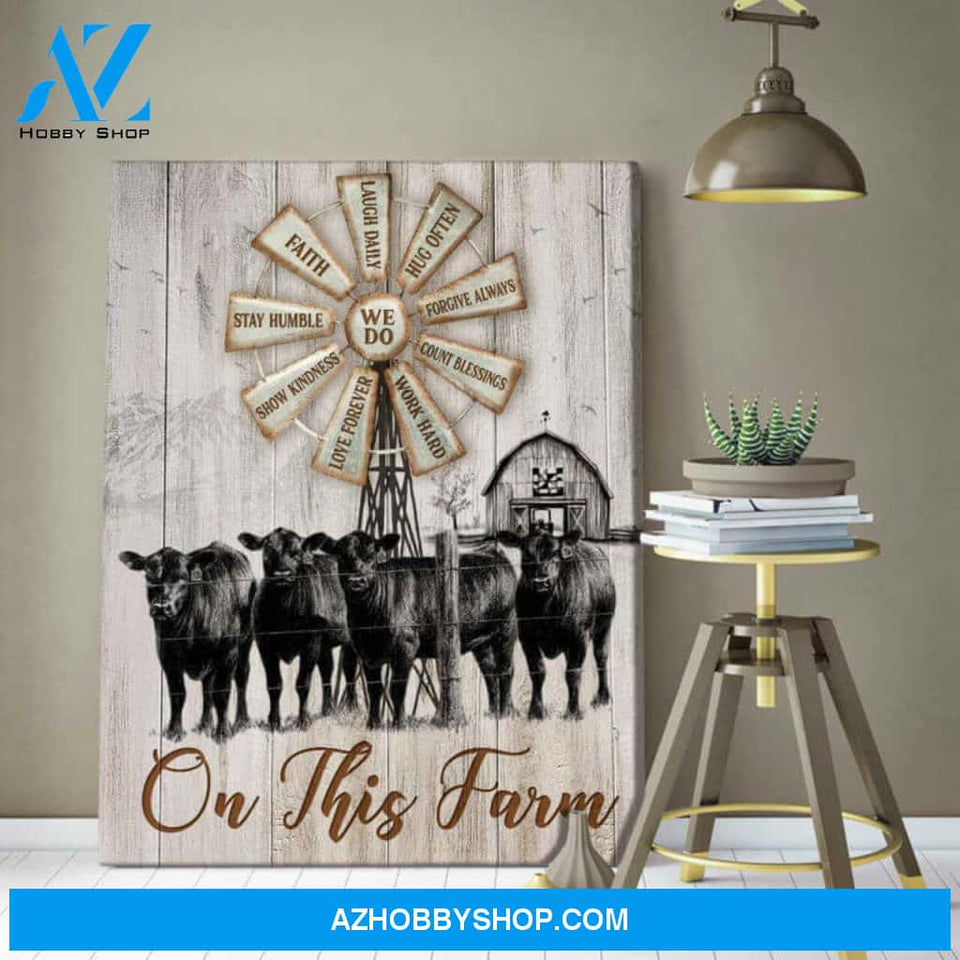 Cow and Farm Canvas Wall Art, Wall Decor Visual Art Decor
