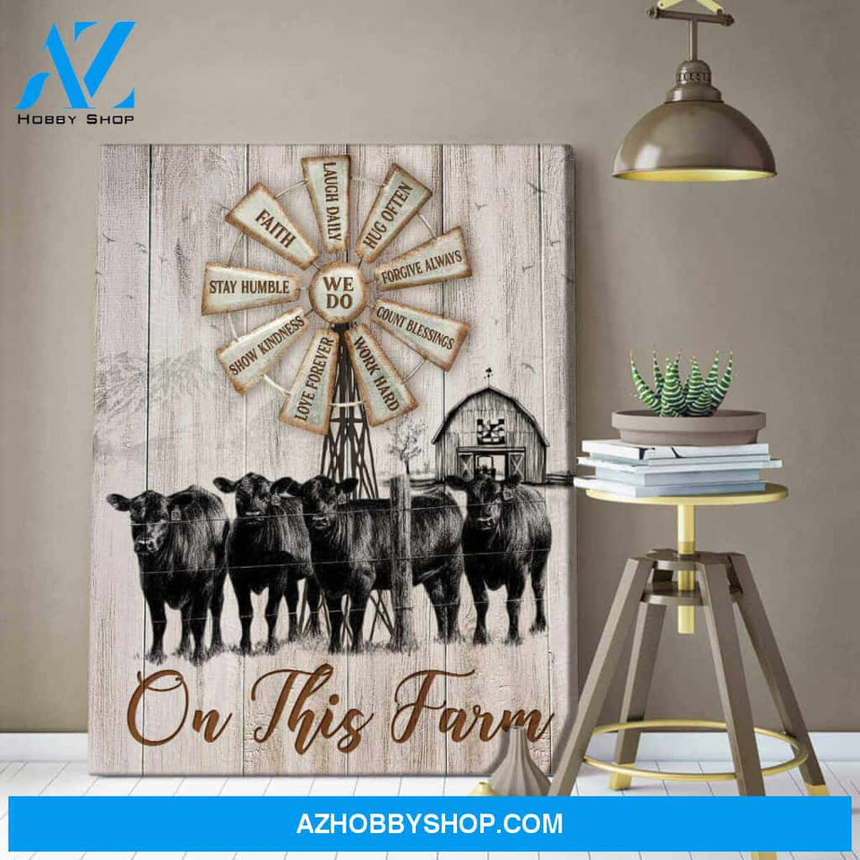 Cow and Farm Canvas Wall Art, Wall Decor Visual Art Decor
