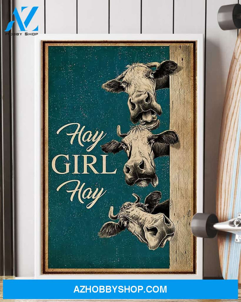 Cow Art Vertical Canvas - Wall Decor Visual Art