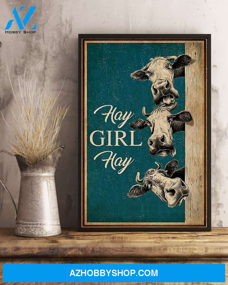 Cow Art Vertical Canvas - Wall Decor Visual Art