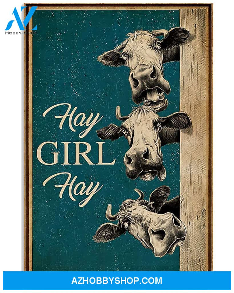 Cow Art Vertical Canvas - Wall Decor Visual Art