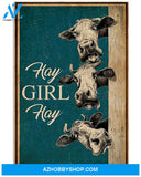 Cow Art Vertical Canvas - Wall Decor Visual Art