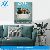Cow Bath Soap Wash Your Hooves Canvas Wall Art, Wall Decor Visual Art