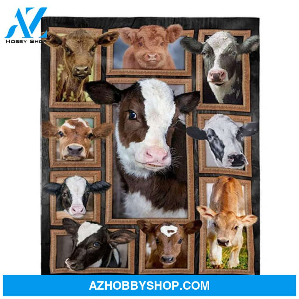 Cow Blanket, Cute Cows Happy Cow