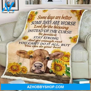 Cow Blanket, Gift For Girl You Can Do Your Best Small