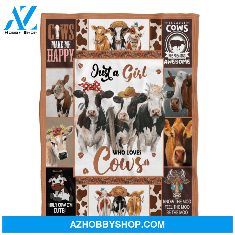 Cow Blanket, Just A Girl Who Loves Cows, Cow Lover
