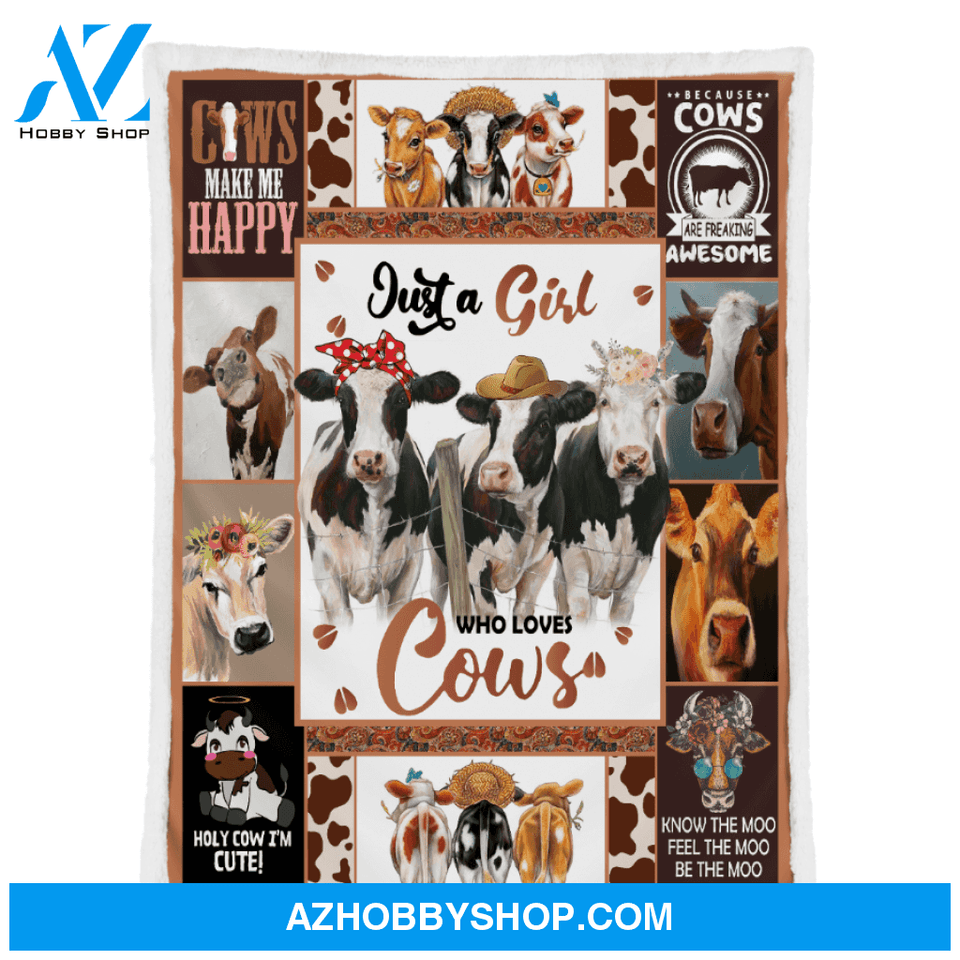 Cow Blanket, Just A Girl Who Loves Cows, Cow Lover