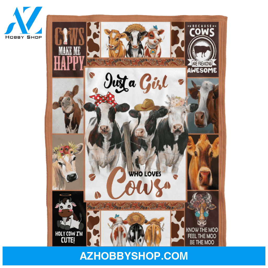 Cow Blanket, Just A Girl Who Loves Cows, Cow Lover