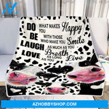 Cow Blanket, Cow What makes You Happy, Cow Lover Blanket