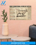 Cow Body Conditional Score Of Cattle Art Canvas, Wall Decor Visual Art