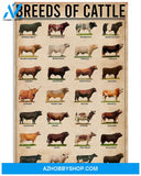 Cow Breeds Vertical Canvas - Wall Decor Visual Art