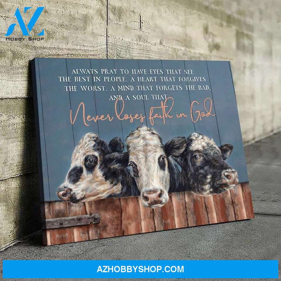 Cow Canvas - Hanging Art For Living Room