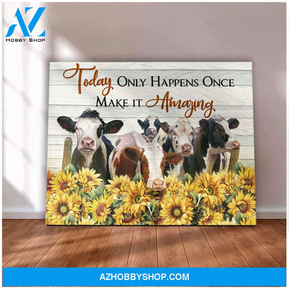 Cow Canvas - Hanging Art For Living Room