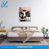 Personalized Canvas Cow Christmas Wall Art For Christmas Gift Canvas Wall Art