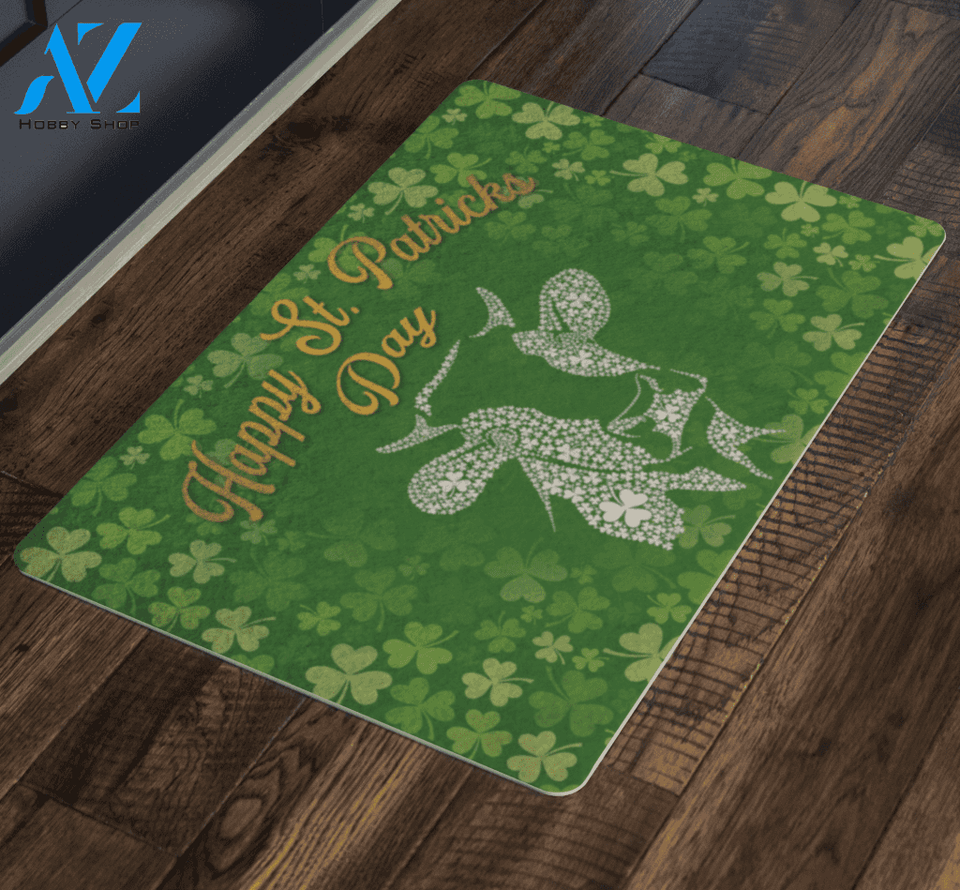 Cow Doormat Happy St. Patrick's Day | Welcome Mat | House Warming Gift