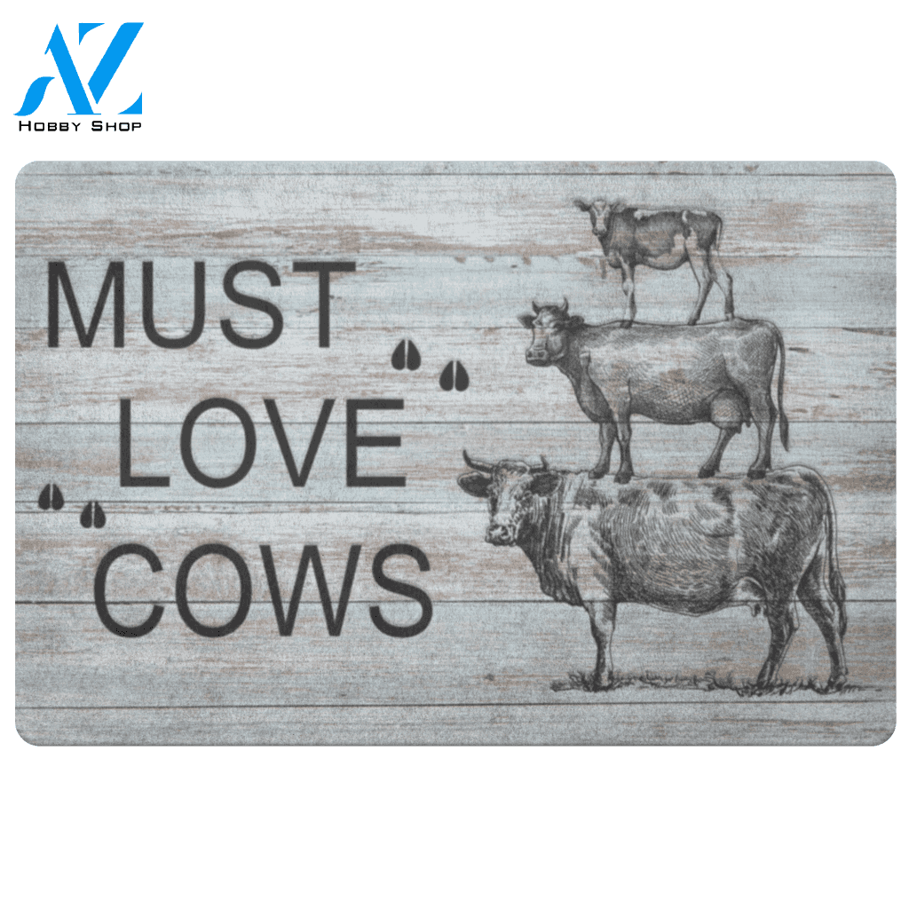 Cow Doormat, Must Love Cows | Welcome Mat | House Warming Gift