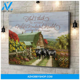 Cow Farm, And I Think to Myself What A Wonderful World Canvas Poster Wall Art Prints, Farmhouse Decor