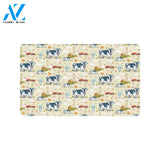 Cow Farm Design Print Rubber Doormat