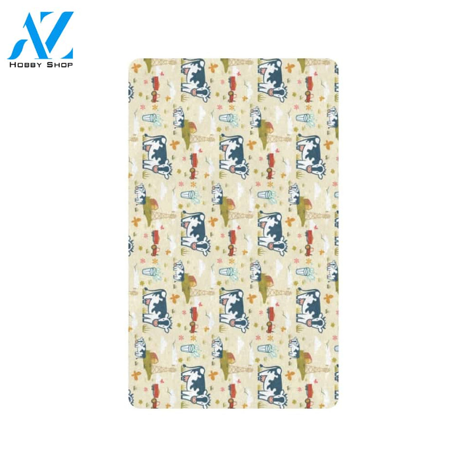 Cow Farm Design Print Rubber Doormat