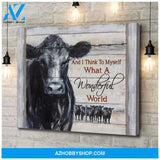 Cow Farm Premium Canvas Wall Art, Wall Decor Visual Art - And I Think To Myself Premium Canvas