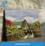 Cow Farm Premium Canvas Wall Art, Wall Decor Visual Art - And I Think to Myself Premium Canvas
