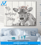 Cow Farm Premium Canvas Wall Art, Wall Decor Visual Art - Be Awesome Today Premium Canvas