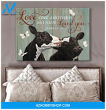 Cow Farm Premium Canvas Wall Art, Wall Decor Visual Art - Love One Another As I Have Loved You Premium Canvas