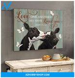Cow Farm Premium Canvas Wall Art, Wall Decor Visual Art - Love One Another As I Have Loved You Premium Canvas