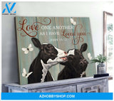 Cow Farm Premium Canvas Wall Art, Wall Decor Visual Art - Love One Another As I Have Loved You Premium Canvas