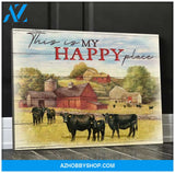 Cow Farm Premium Canvas Wall Art, Wall Decor Visual Art - This is My Happy Place Premium Canvas