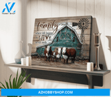 Cow Farm Premium Canvas Wall Art, Wall Decor Visual Art - Where Life Begins And Love Never Ends Premium Canvas