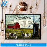 Cow Farm Windmill And So Together We Built A Life We Loved Canvas And Poster, Wall Decor Visual Art