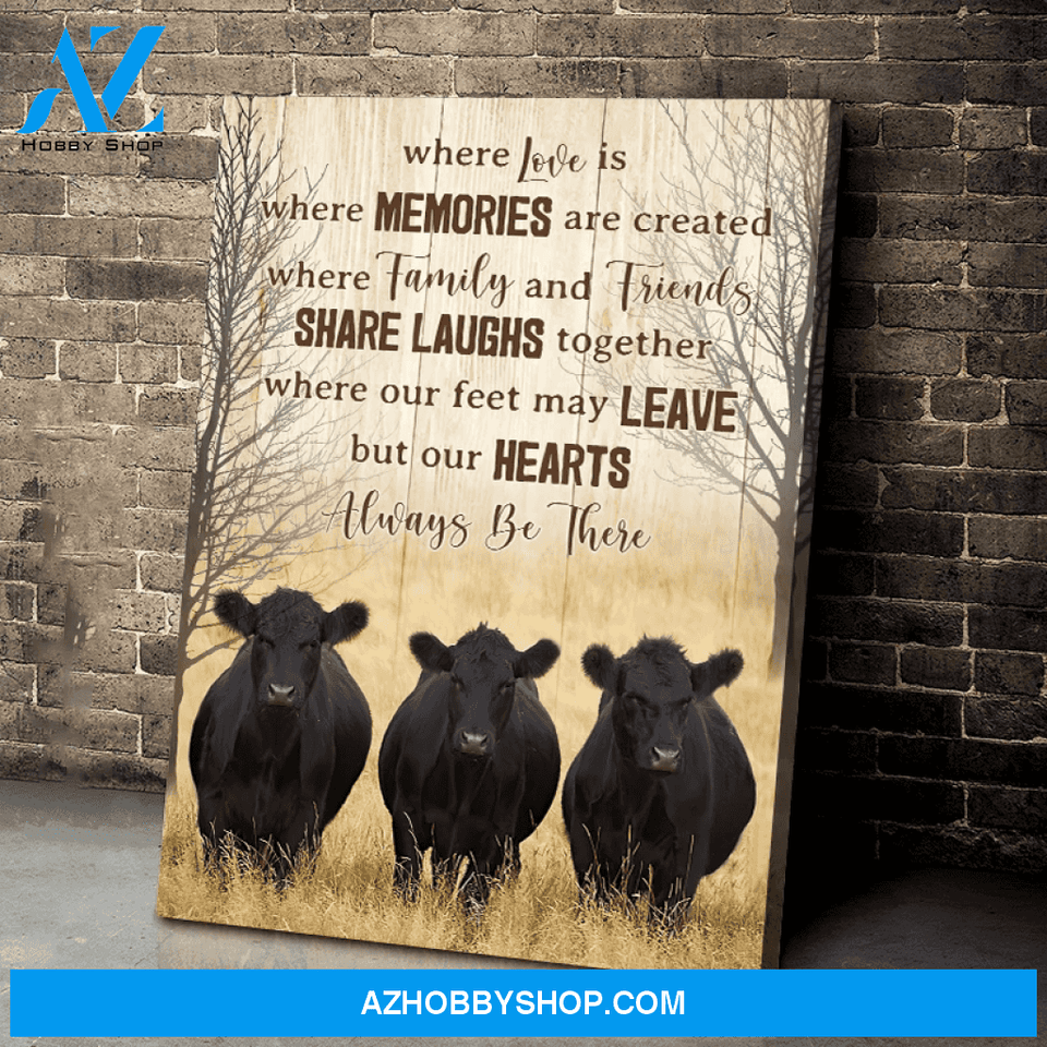Cow Hanging Wall Art Print Decor, Always Be There Housewares Canvas Poster Wall Art Prints, Farmhouse Decor