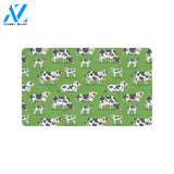 Cow Happy Print Pattern Rubber Doormat