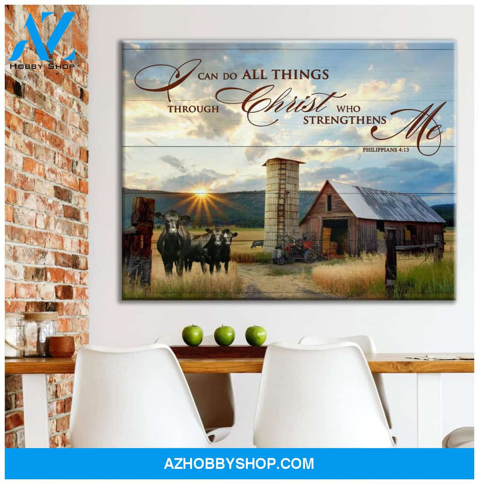 Cow I Can Do Canvas Wall Art Unique Gifts