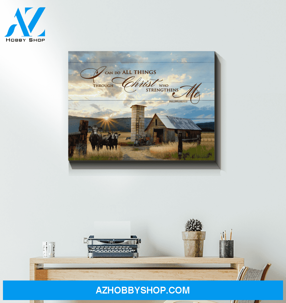 Cow I Can Do Canvas Wall Art Unique Gifts
