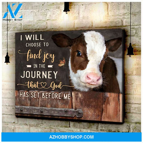 Cow I Will Choose Canvas Wall Art Unique Gifts