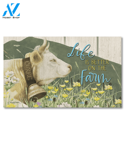 Cow in the Meadow Doormat - 18" x 30"