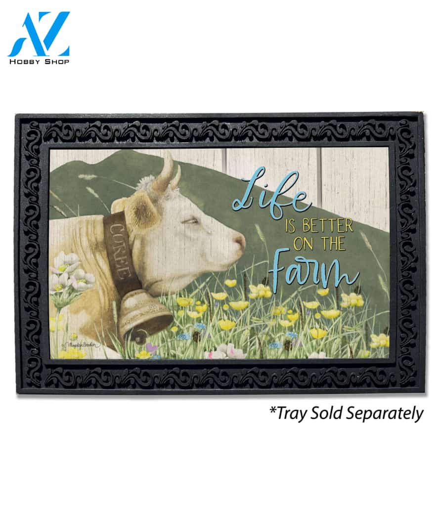 Cow in the Meadow Doormat - 18" x 30"
