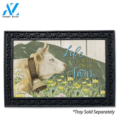 Cow in the Meadow Doormat - 18" x 30"