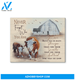 Cow Never Forget Who You Are Canvas Wall Art Unique Gifts
