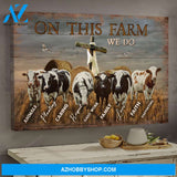 Cow on farm - On this farm we do - Farm Landscape Canvas Prints - Wall Art